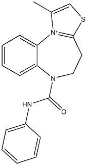 6-(anilinocarbonyl)-1-methyl-4H,5H,6H-[1,3]thiazolo[3,2-a][1,5]benzodiazepin-11-ium|