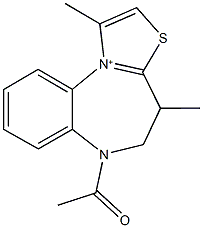 6-acetyl-1,4-dimethyl-4H,5H,6H-[1,3]thiazolo[3,2-a][1,5]benzodiazepin-11-ium|