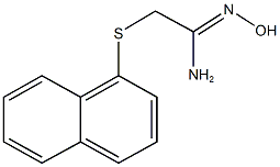 N'-hydroxy-2-(1-naphthylsulfanyl)ethanimidamide 化学構造式