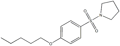 pentyl 4-(1-pyrrolidinylsulfonyl)phenyl ether 结构式