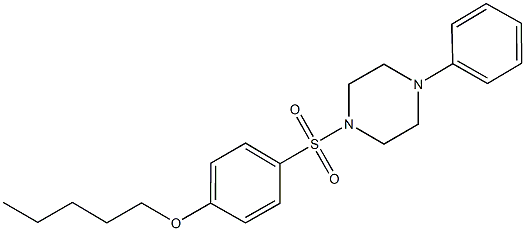 pentyl 4-[(4-phenyl-1-piperazinyl)sulfonyl]phenyl ether 结构式