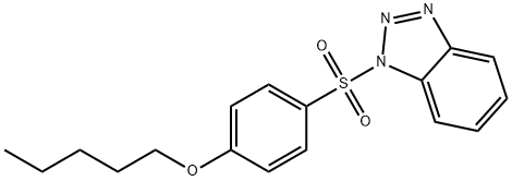 4-(1H-1,2,3-benzotriazol-1-ylsulfonyl)phenyl pentyl ether 结构式