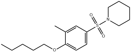2-methyl-4-(1-piperidinylsulfonyl)phenyl pentyl ether,912902-30-8,结构式