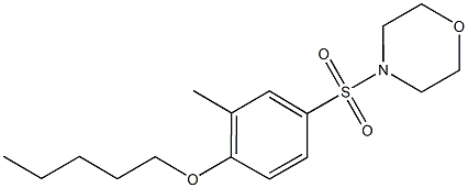 2-methyl-4-(4-morpholinylsulfonyl)phenyl pentyl ether 结构式