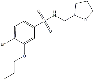 4-bromo-3-propoxy-N-(tetrahydro-2-furanylmethyl)benzenesulfonamide,913240-80-9,结构式