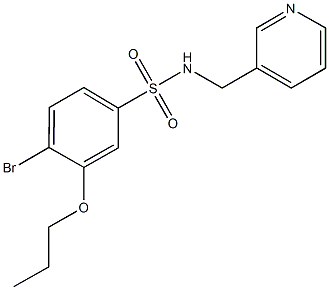 4-bromo-3-propoxy-N-(3-pyridinylmethyl)benzenesulfonamide,913240-84-3,结构式