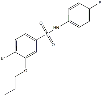 4-bromo-N-(4-fluorophenyl)-3-propoxybenzenesulfonamide,913240-88-7,结构式
