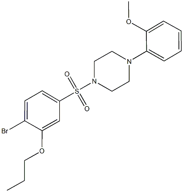 1-[(4-bromo-3-propoxyphenyl)sulfonyl]-4-(2-methoxyphenyl)piperazine Structure