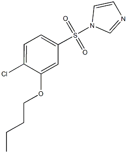 butyl 2-chloro-5-(1H-imidazol-1-ylsulfonyl)phenyl ether Structure