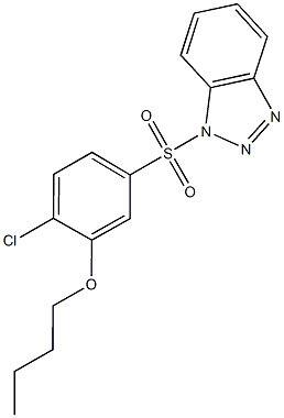 913241-06-2 5-(1H-1,2,3-benzotriazol-1-ylsulfonyl)-2-chlorophenyl butyl ether