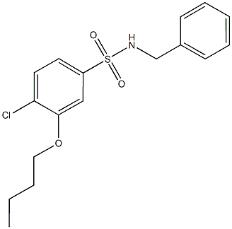 N-benzyl-3-butoxy-4-chlorobenzenesulfonamide Struktur