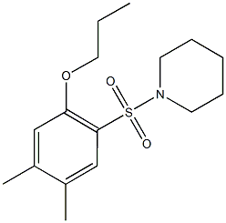 4,5-dimethyl-2-(1-piperidinylsulfonyl)phenyl propyl ether,913241-28-8,结构式