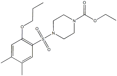 913241-34-6 ethyl 4-[(4,5-dimethyl-2-propoxyphenyl)sulfonyl]-1-piperazinecarboxylate