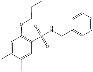 N-benzyl-4,5-dimethyl-2-propoxybenzenesulfonamide,913241-42-6,结构式