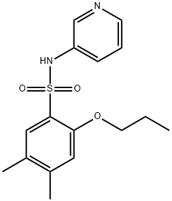 4,5-dimethyl-2-propoxy-N-(3-pyridinyl)benzenesulfonamide 结构式