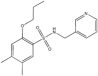 913241-51-7 4,5-dimethyl-2-propoxy-N-(3-pyridinylmethyl)benzenesulfonamide