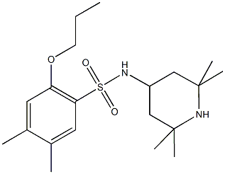 4,5-dimethyl-2-propoxy-N-(2,2,6,6-tetramethyl-4-piperidinyl)benzenesulfonamide|