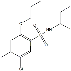 N-(sec-butyl)-5-chloro-4-methyl-2-propoxybenzenesulfonamide 结构式