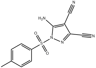 5-amino-1-[(4-methylphenyl)sulfonyl]-1H-pyrazole-3,4-dicarbonitrile Structure