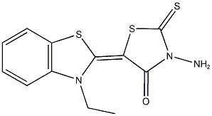 3-amino-5-(3-ethyl-1,3-benzothiazol-2(3H)-ylidene)-2-thioxo-1,3-thiazolidin-4-one Structure