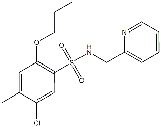 5-chloro-4-methyl-2-propoxy-N-(2-pyridinylmethyl)benzenesulfonamide 结构式