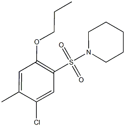4-chloro-5-methyl-2-(1-piperidinylsulfonyl)phenyl propyl ether 化学構造式