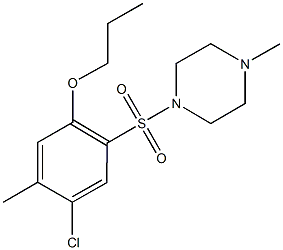 914243-60-0 4-chloro-5-methyl-2-[(4-methyl-1-piperazinyl)sulfonyl]phenyl propyl ether