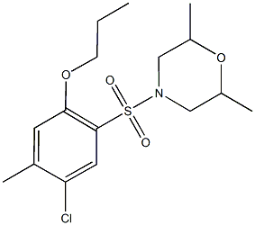 4-chloro-2-[(2,6-dimethyl-4-morpholinyl)sulfonyl]-5-methylphenyl propyl ether 结构式