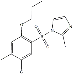 4-chloro-5-methyl-2-[(2-methyl-1H-imidazol-1-yl)sulfonyl]phenyl propyl ether|