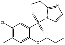 4-chloro-2-[(2-ethyl-1H-imidazol-1-yl)sulfonyl]-5-methylphenyl propyl ether|