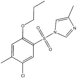 4-chloro-5-methyl-2-[(4-methyl-1H-imidazol-1-yl)sulfonyl]phenyl propyl ether,914243-70-2,结构式