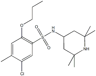 5-chloro-4-methyl-2-propoxy-N-(2,2,6,6-tetramethyl-4-piperidinyl)benzenesulfonamide,914243-84-8,结构式