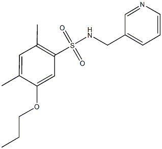 2,4-dimethyl-5-propoxy-N-(3-pyridinylmethyl)benzenesulfonamide,914244-07-8,结构式