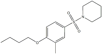 butyl 2-methyl-4-(1-piperidinylsulfonyl)phenyl ether 结构式