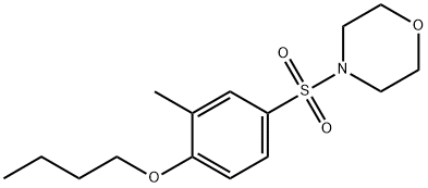 butyl 2-methyl-4-(4-morpholinylsulfonyl)phenyl ether 化学構造式