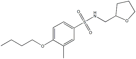 4-butoxy-3-methyl-N-(tetrahydro-2-furanylmethyl)benzenesulfonamide Structure