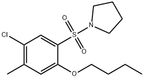 butyl 4-chloro-5-methyl-2-(1-pyrrolidinylsulfonyl)phenyl ether Struktur
