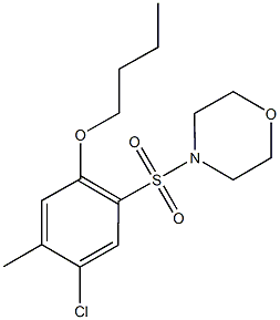 butyl 4-chloro-5-methyl-2-(4-morpholinylsulfonyl)phenyl ether Struktur