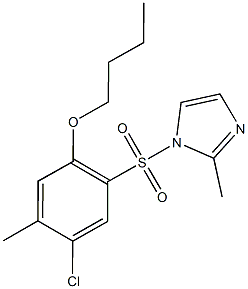 butyl 4-chloro-5-methyl-2-[(2-methyl-1H-imidazol-1-yl)sulfonyl]phenyl ether,914245-34-4,结构式