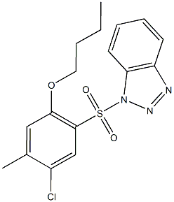 2-(1H-1,2,3-benzotriazol-1-ylsulfonyl)-4-chloro-5-methylphenyl butyl ether Structure