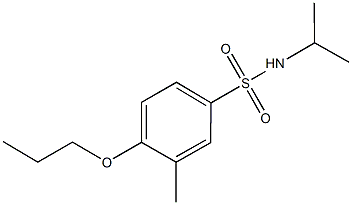 N-isopropyl-3-methyl-4-propoxybenzenesulfonamide 化学構造式