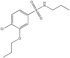 4-chloro-3-propoxy-N-propylbenzenesulfonamide 结构式