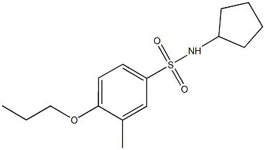 N-cyclopentyl-3-methyl-4-propoxybenzenesulfonamide 结构式