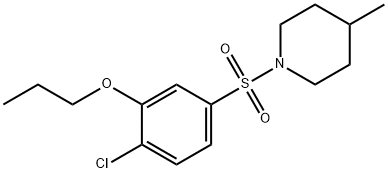 1-[(4-chloro-3-propoxyphenyl)sulfonyl]-4-methylpiperidine|