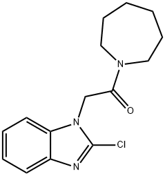 1-[2-(1-azepanyl)-2-oxoethyl]-2-chloro-1H-benzimidazole 结构式