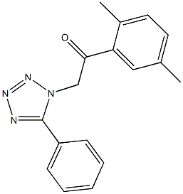 1-(2,5-dimethylphenyl)-2-(5-phenyl-1H-tetraazol-1-yl)ethanone Structure