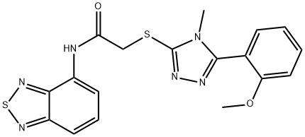 N-(2,1,3-benzothiadiazol-4-yl)-2-{[5-(2-methoxyphenyl)-4-methyl-4H-1,2,4-triazol-3-yl]sulfanyl}acetamide Structure