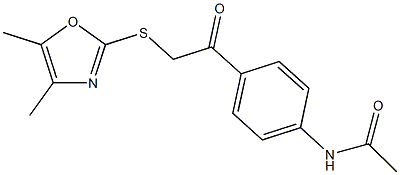 N-(4-{2-[(4,5-dimethyl-1,3-oxazol-2-yl)sulfanyl]acetyl}phenyl)acetamide Structure