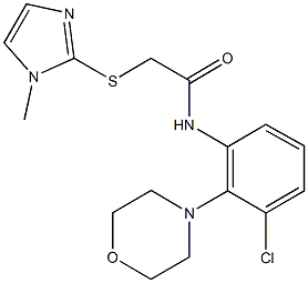 N-[3-chloro-2-(4-morpholinyl)phenyl]-2-[(1-methyl-1H-imidazol-2-yl)sulfanyl]acetamide Structure