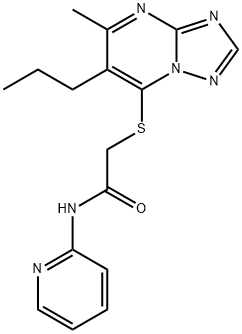 2-[(5-methyl-6-propyl[1,2,4]triazolo[1,5-a]pyrimidin-7-yl)sulfanyl]-N-(2-pyridinyl)acetamide,914351-53-4,结构式